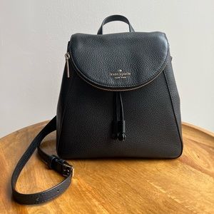 Kate Spade backpack in Black pebbled leather